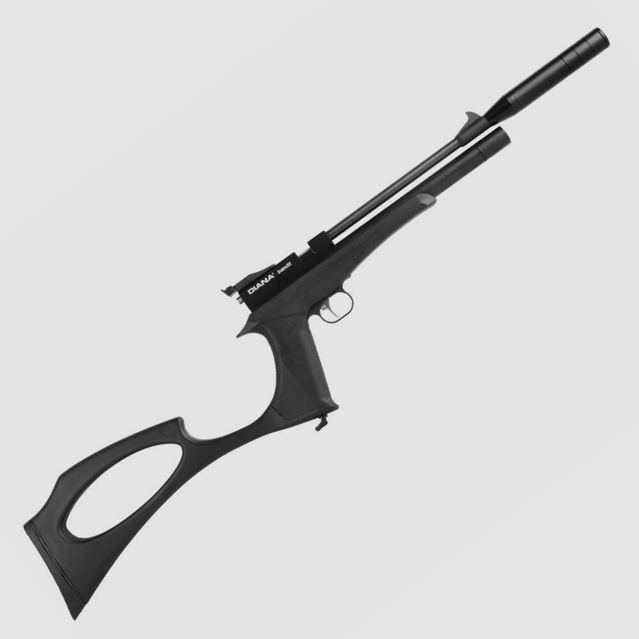 Diana	 Bandit Black Pressluftpistole 4,5mm Diabolos Kugelfang Set