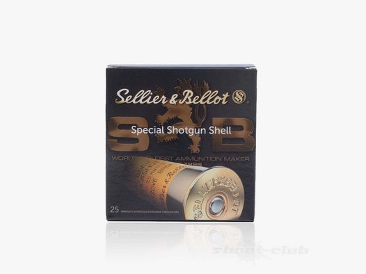 Sellier & Bellot	 Rubber-Schrot 7,5mm - 25 Stück 12/67,5