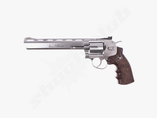 ASG	 Dan Wesson 8-Zoll Revolver silber im Kal. 4,5mm BB