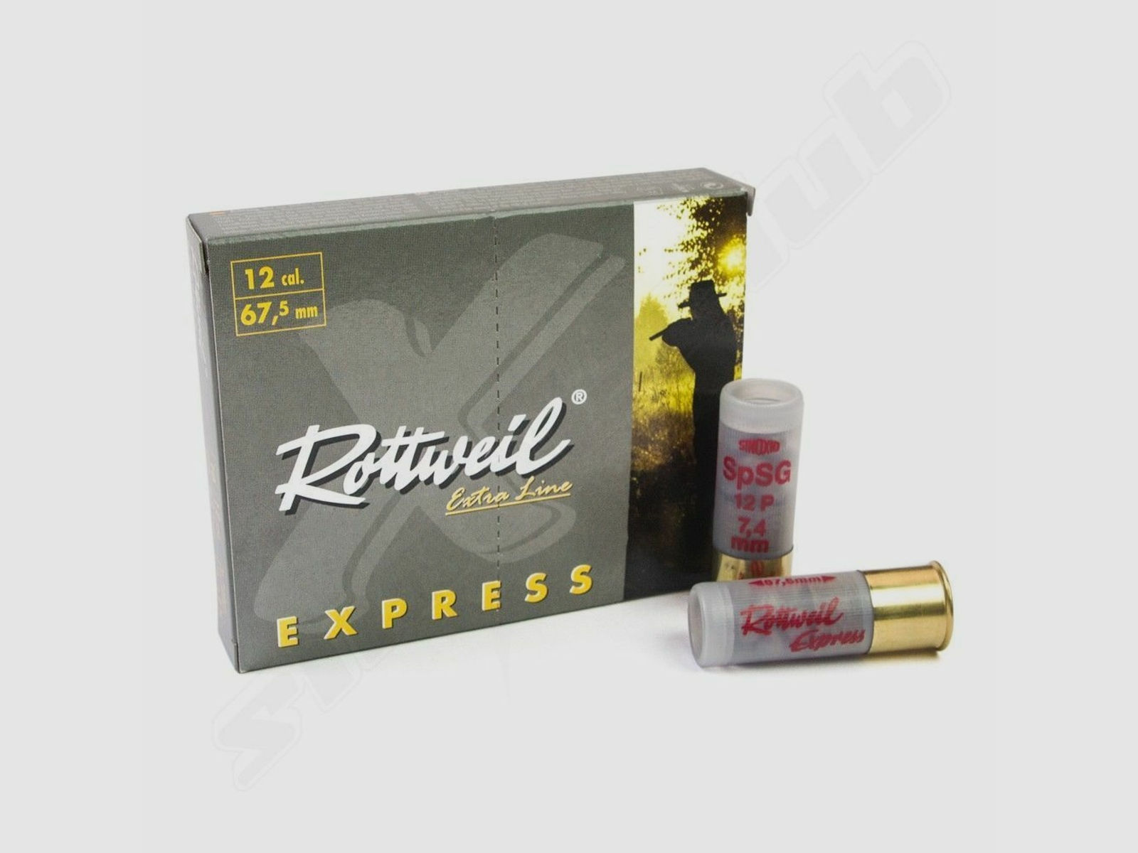 Rottweil	 Express 12/67,5 Schrotpatronen - 10 Schuss - 7,4 mm
