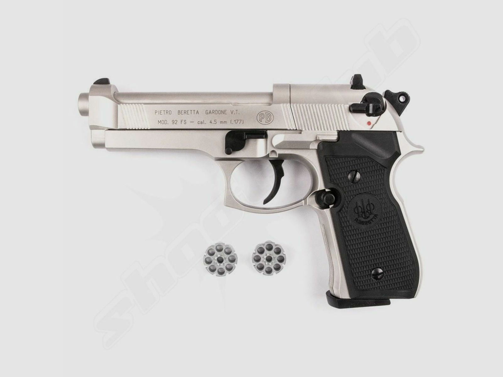 Beretta	 M 92 FS CO2 Pistole Nickel - 4,5mm Koffer-Set