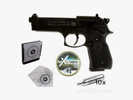 Beretta	 M 92 FS CO2-Pistole Kal.4,5 mm brüniert - Set
