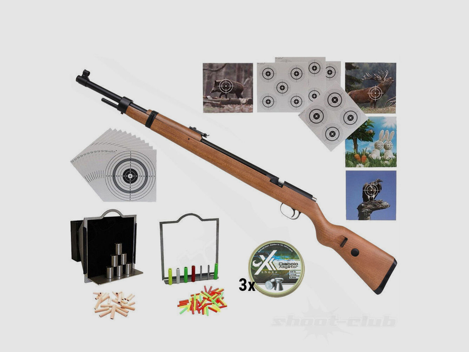 Diana	 Mauser K98 Pressluftgewehr 4,5mm Diabolo Super-Target Set