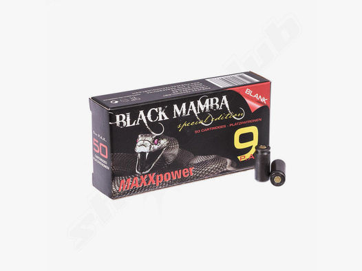 Divers	 MAXXpower Black Mamba Platzpatronen Kal. 9mm - 50