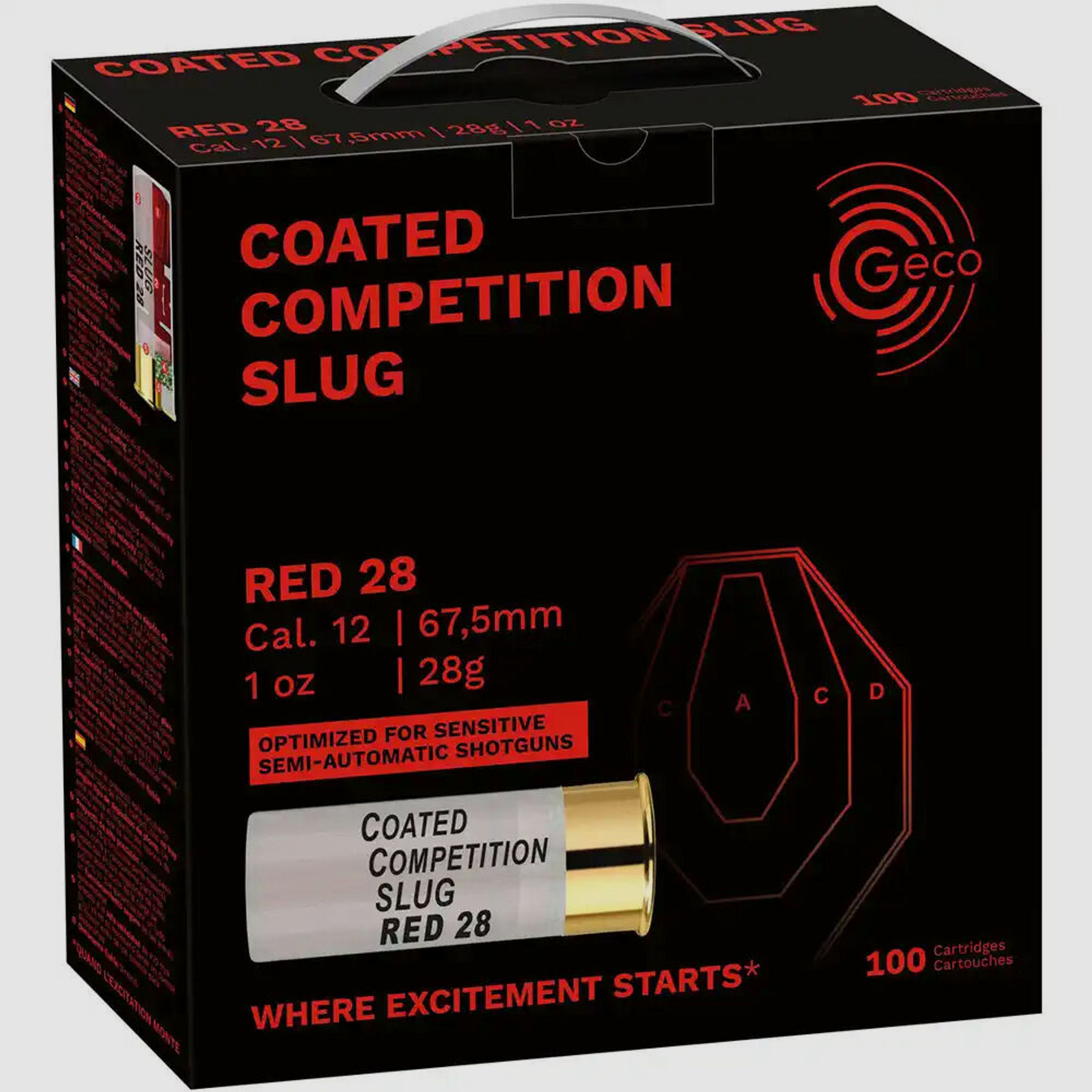 Geco	 Slugs Red 28 Coated Competition