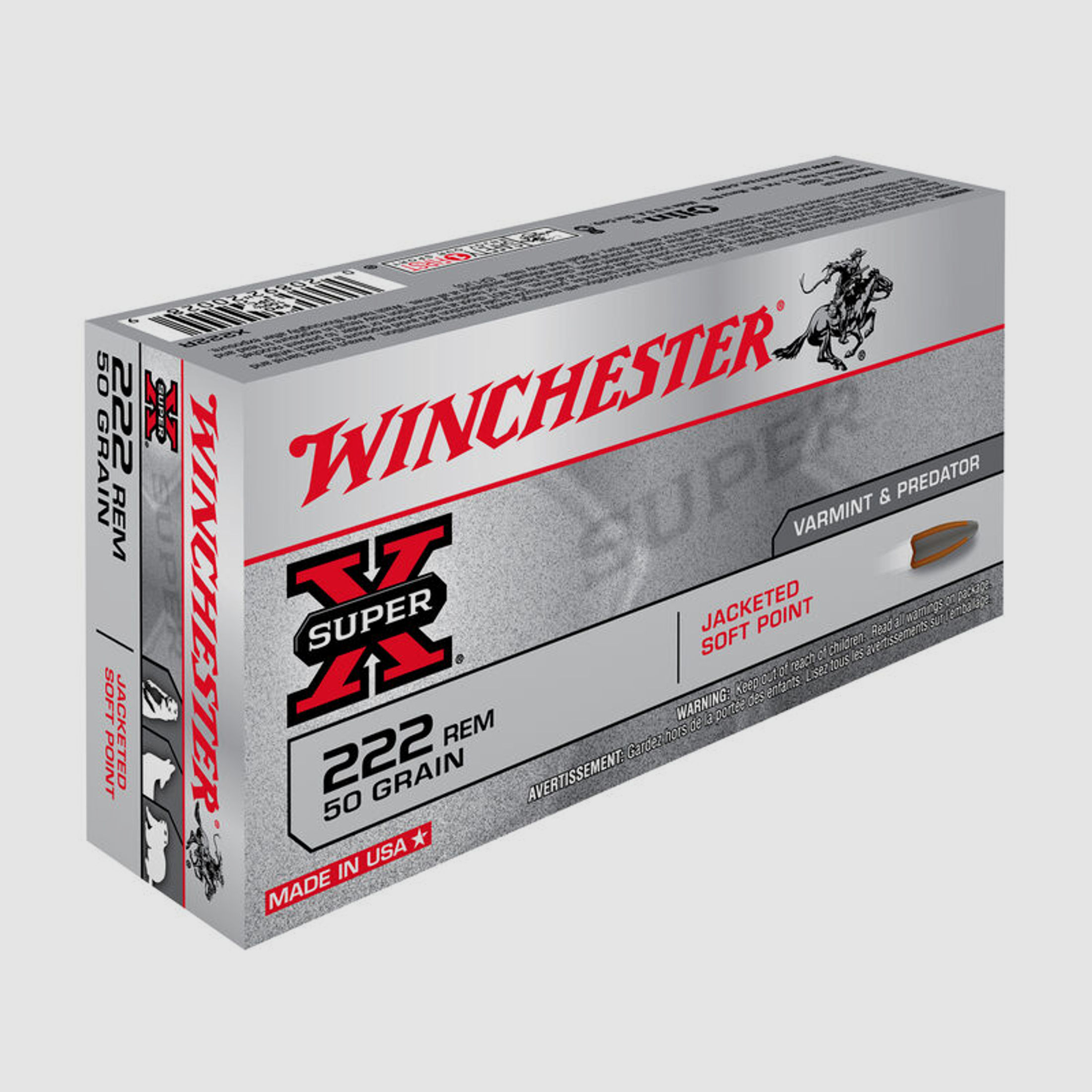 Winchester	 .222 Rem. Winchester JSP 50grs - 50Stk
