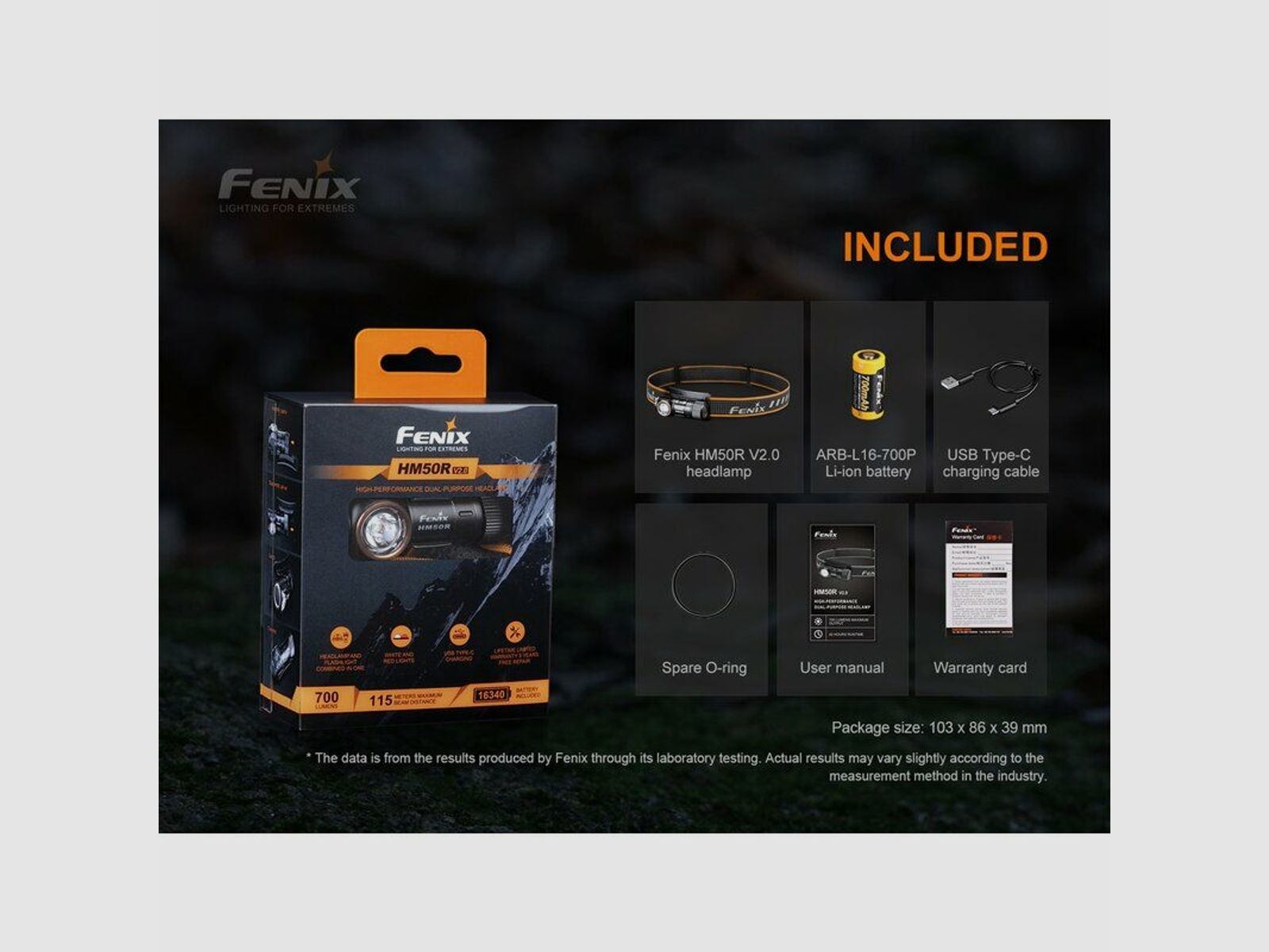 Fenix	 Stirnlampe Fenix HM50R V2.0