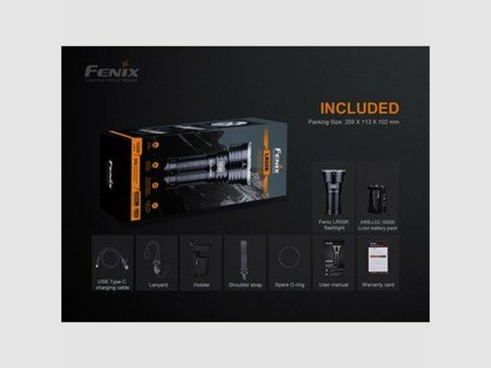Fenix	 LR50R LED Taschenlampe