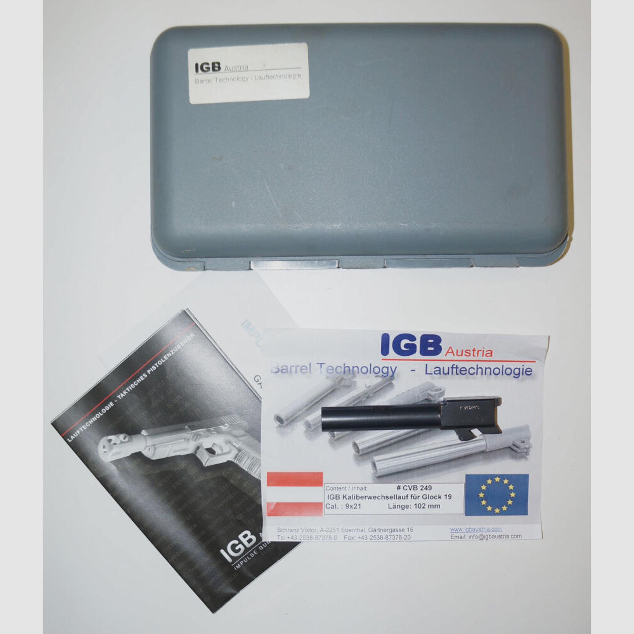 IGB Glock	 Wechsellauf IGB für Pistole Glock 19C im Kaliber 9x21 Inkl. Zubehör