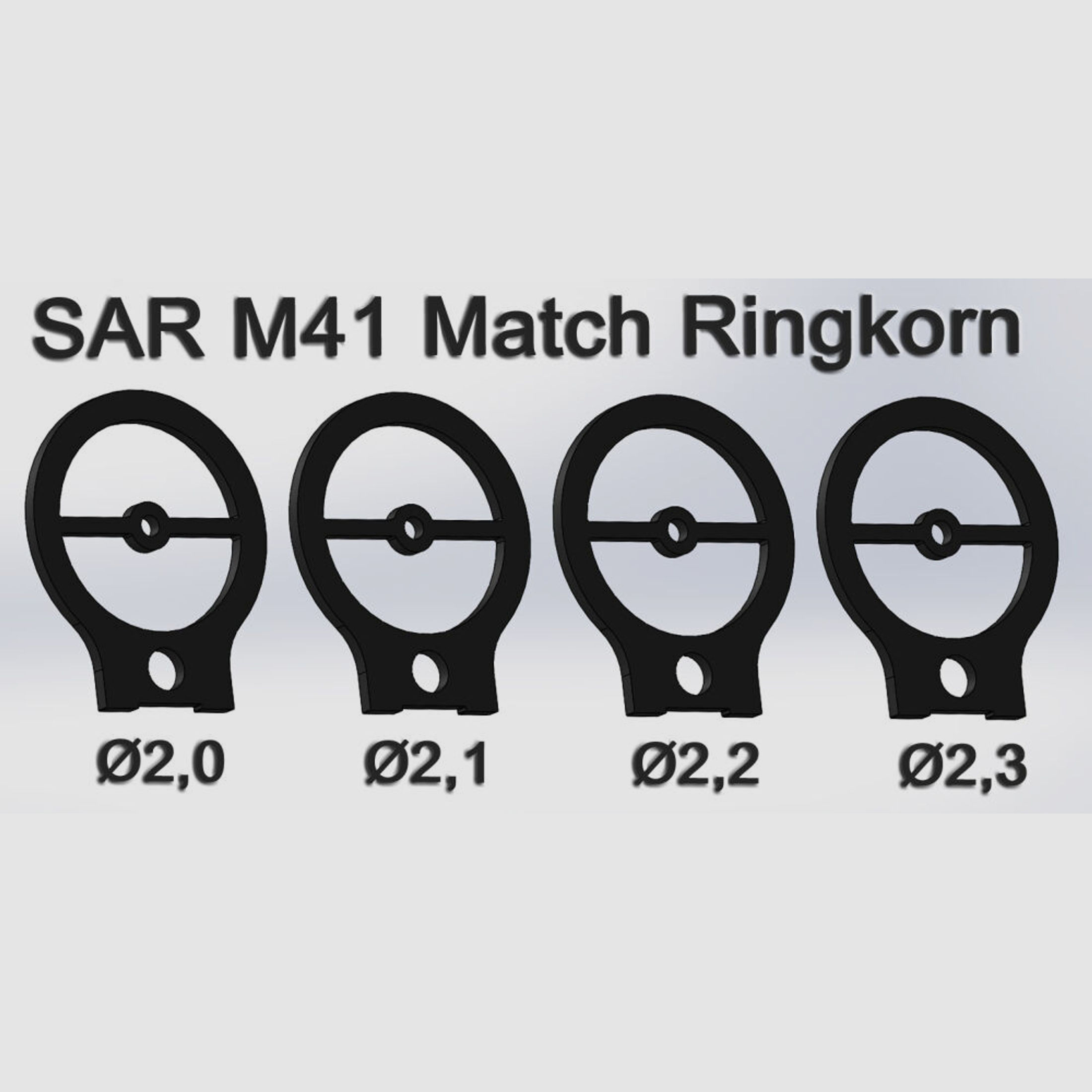 Schwaben Arms GmbH	 SAR M41, HK G3 Match Ringkorn Ø 2,1mm Visier für Kornträger, auch HK SL6, SL7, G3, MP5, HK33, etc.