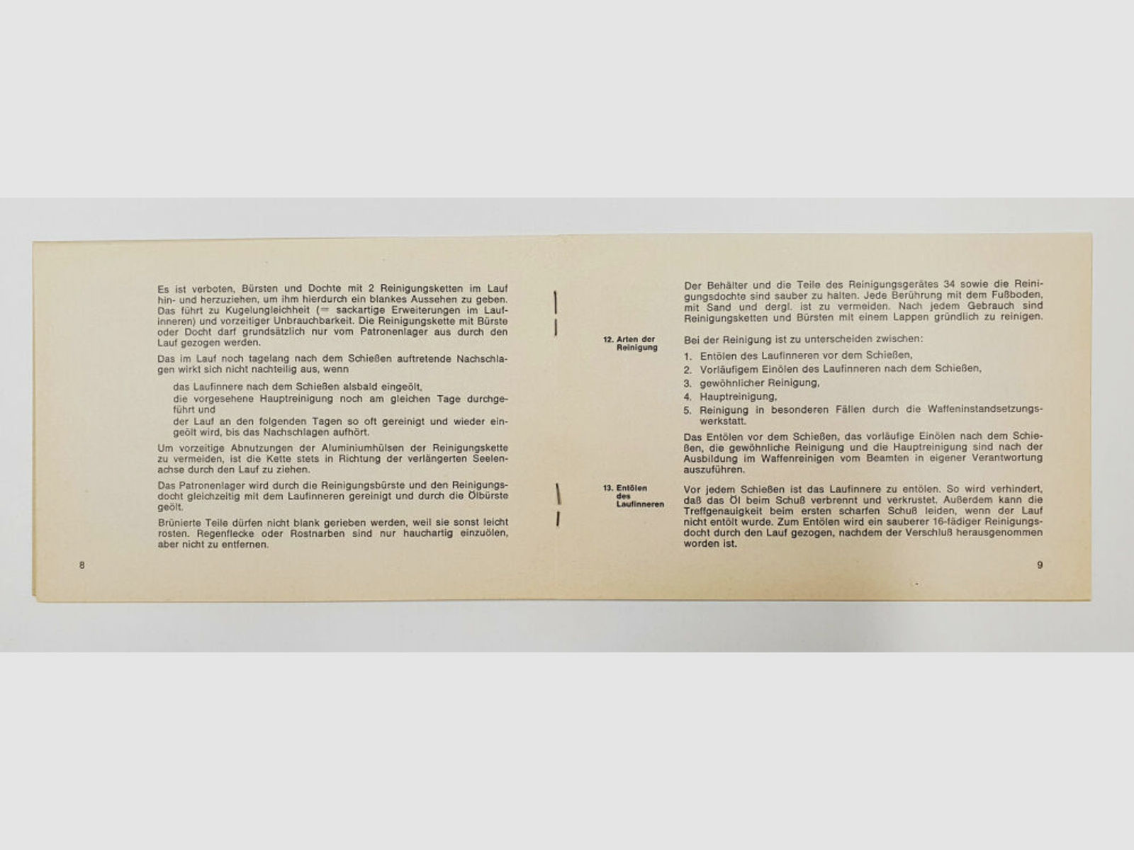 Heckler & Koch	 Anweisung HK MP5 Behandlung Pflege Reinigung Bundesministerium der Finanzen BMF / ZOLL Bonn 1968