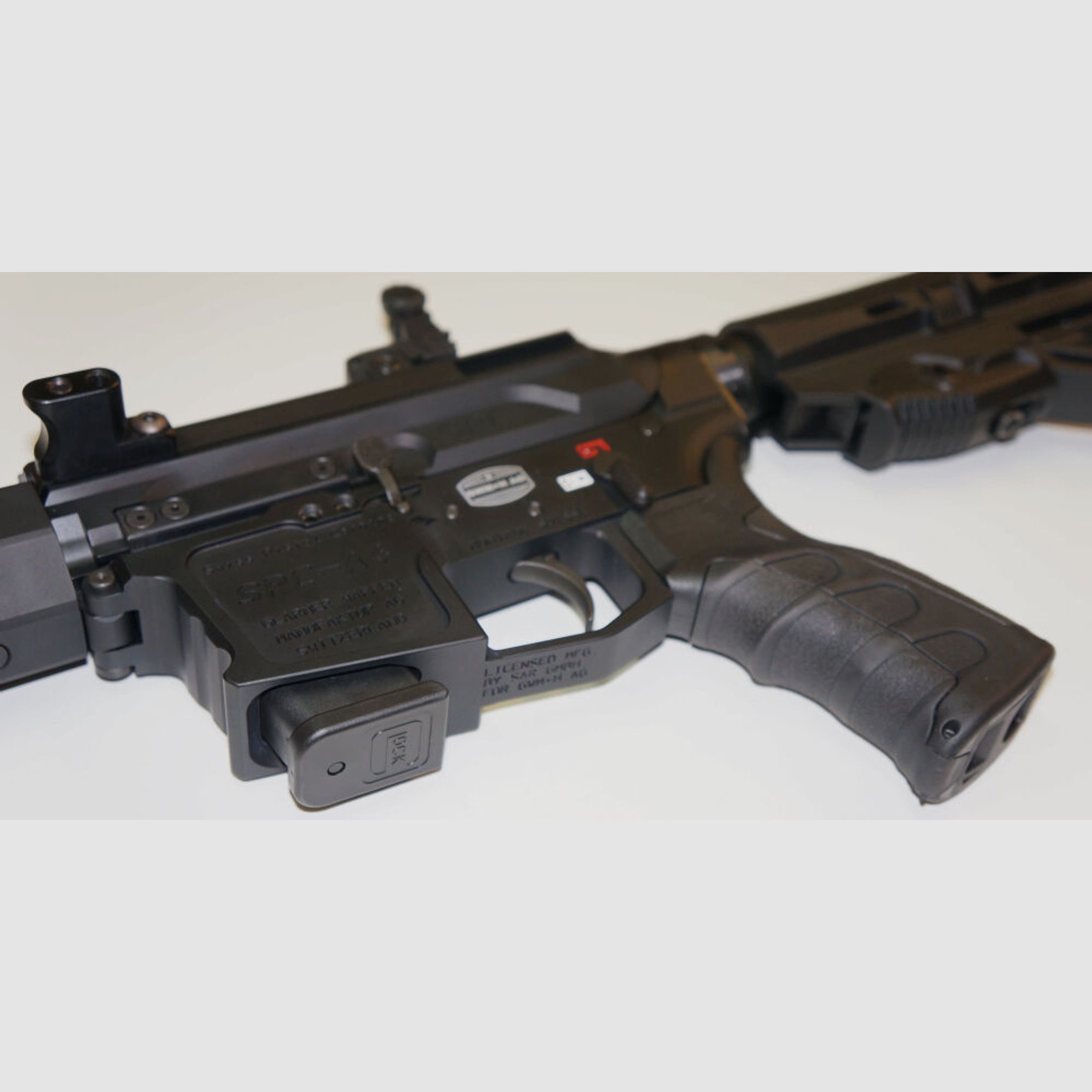 Schwaben Arms GmbH/GWMH	 Selbstladebüchse GWMH SPC-SPORTER A4 10" (SWISS PISTOL CARBINE) BLACK Kal.9x19 AR15 Glock Magazin