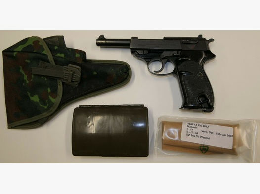 Waffenfabrik Walther Ulm Donau	 Pistole Walther P38 im Kaliber 9mm Para Inkl. Zubehör