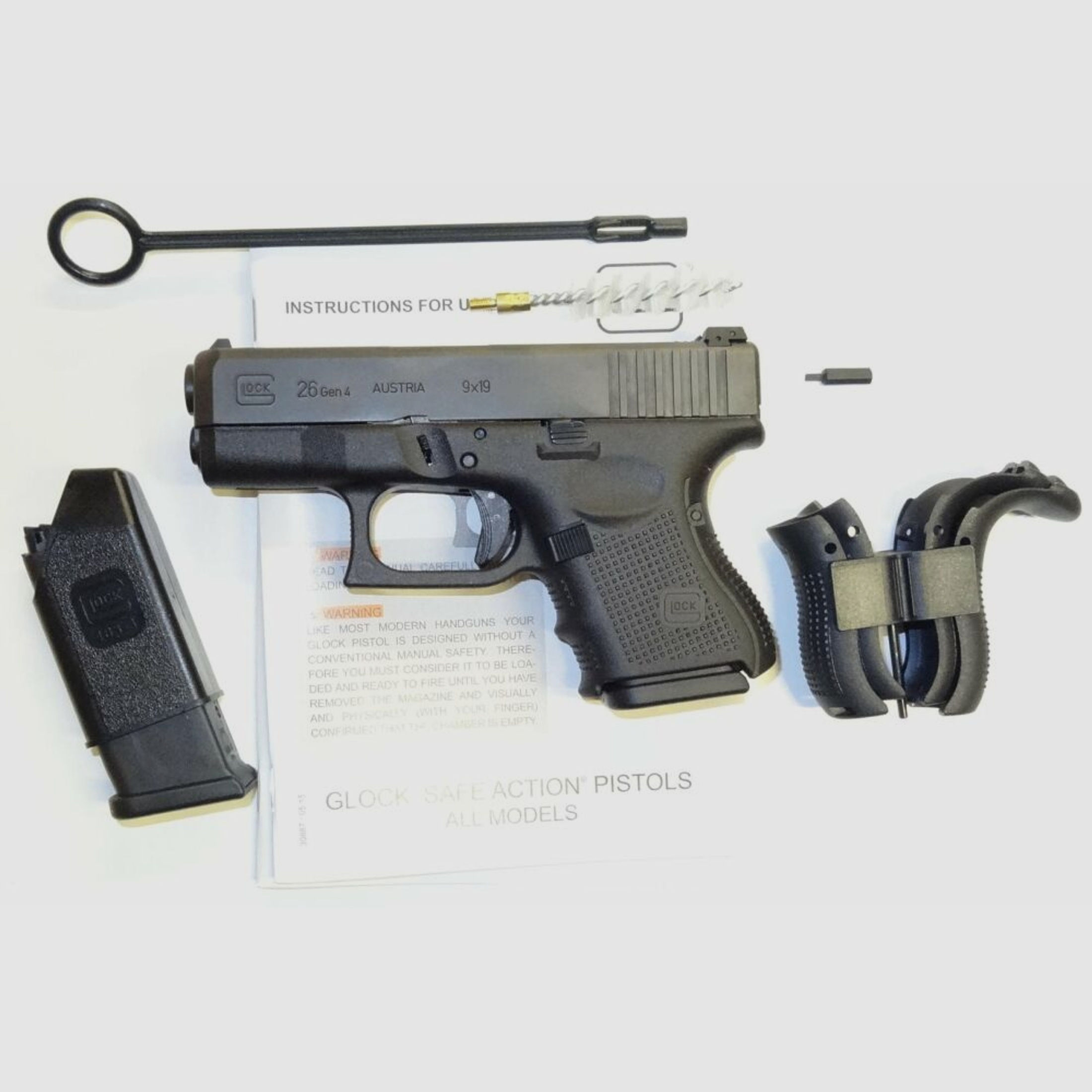 Glock	 Subcompact Pistole Glock 26 Gen4 im Kaliber 9mm Para ( 9x19 ) Inkl. Zubehör