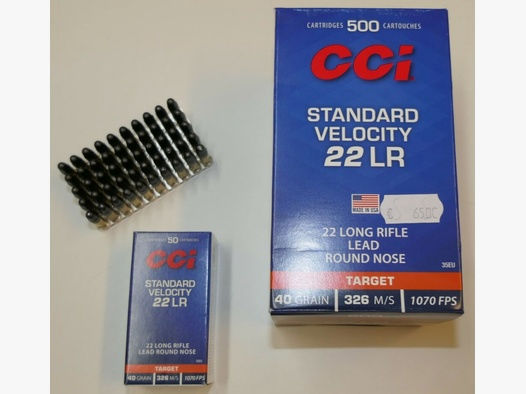 CCI	 22L.r. Standard Velocity 40grains 500x Patronen im Karton