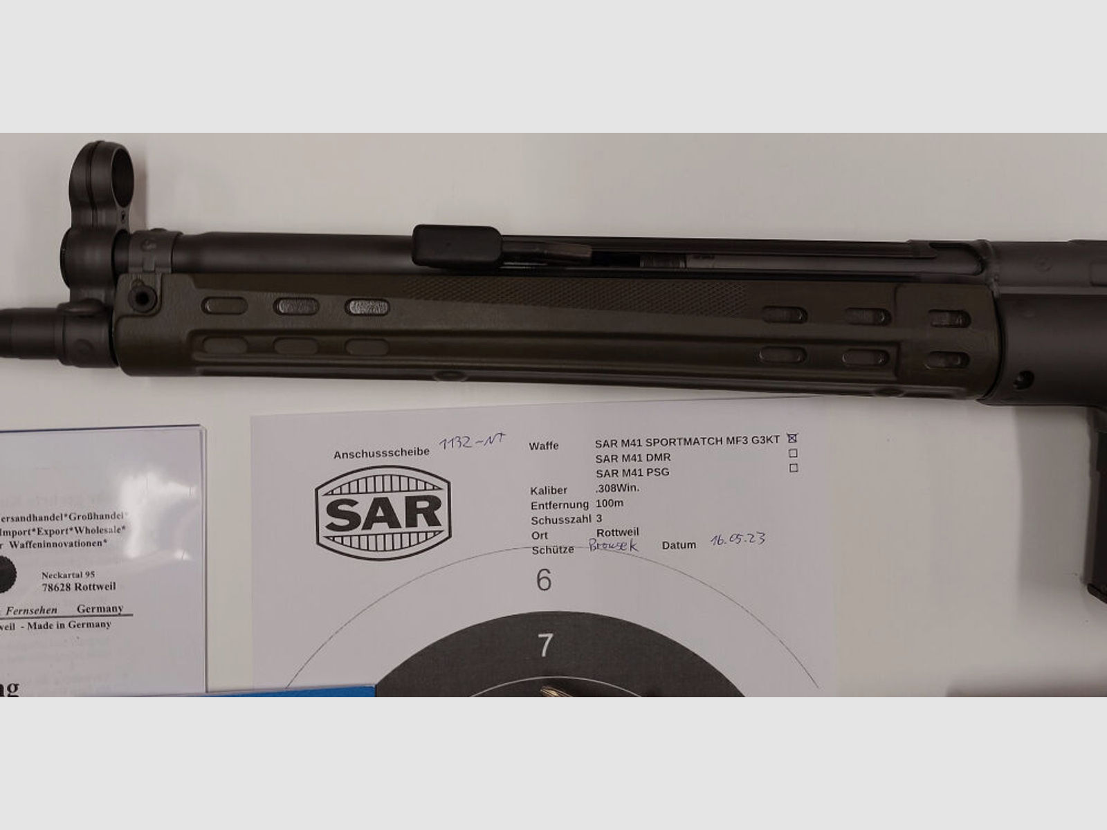 Schwaben Arms GmbH	 Selbstladebüchse SAR M41 SPORTMATCH MF3 G3KT Kaliber 308win. - MADE IN GERMANY - ähnlich HK41/G3