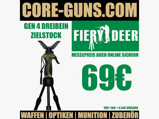 Fiery Deer Gen 4 Zielstock - Dreibein - Messepreis Jagd & Hund - auch onlin	 MESSEANGEBOT