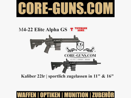 Tippmann M4-22 Elite Alpha GS in 16" - sportl. zugel. - inkl. Versand	 Tippmann M4-22 Elite Alpha GS in  16" - sportl. zugel. - inkl. Versand Tippmann M4
