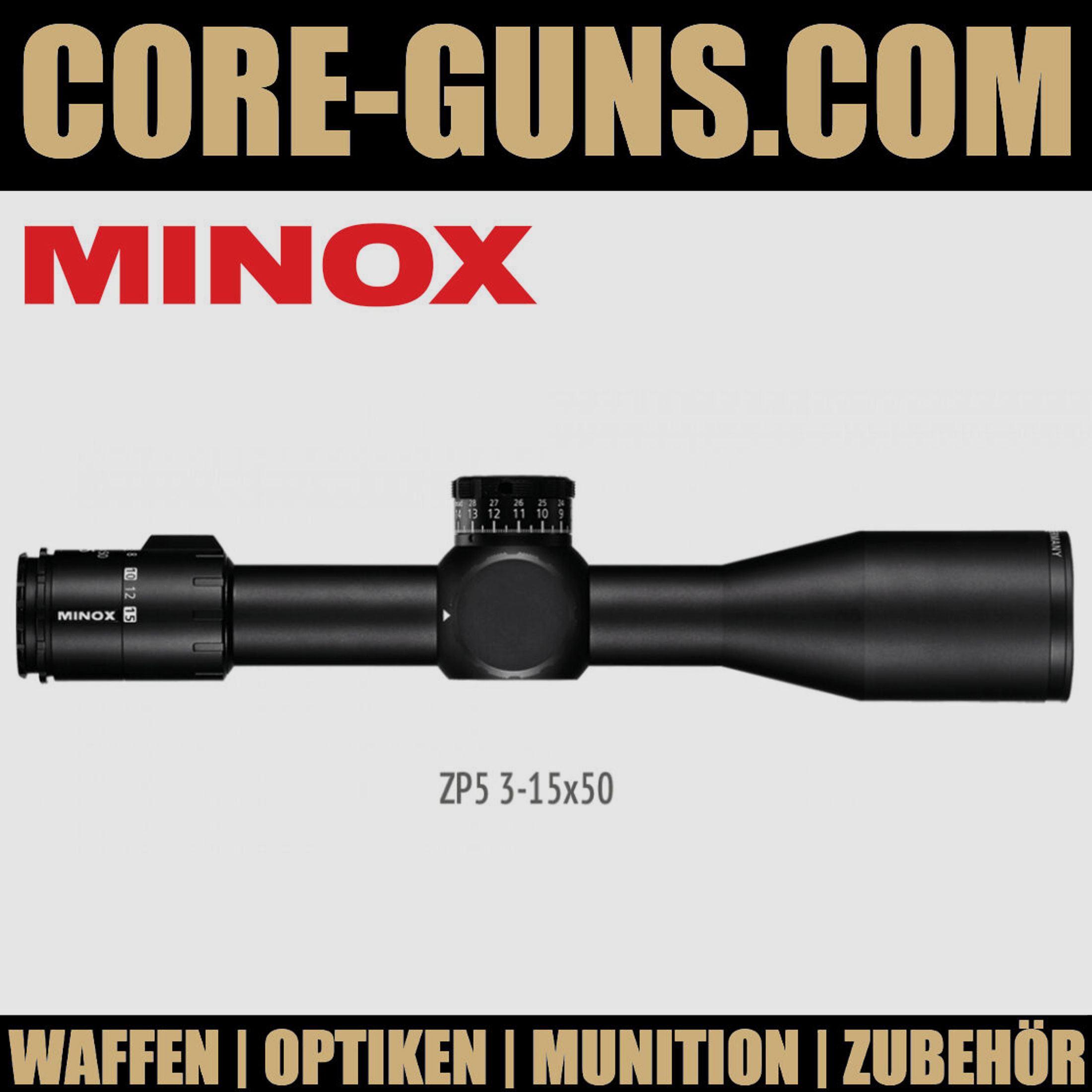 MINOX Zielfernrohr PRO ZP5 3-15x50	 MINOX Zielfernrohr PRO ZP5 3-15x50 Minox