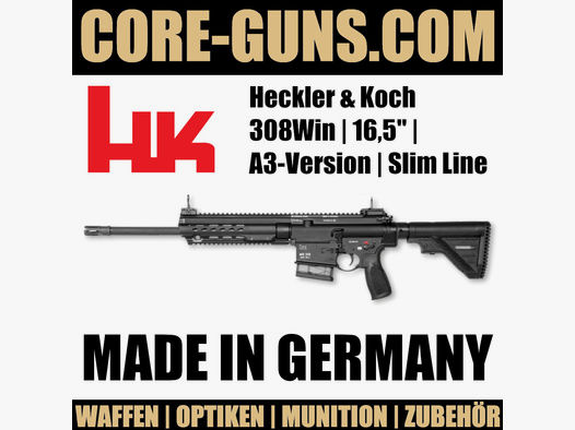 Heckler & Koch MR308 A3 - HK SLB MR308, A3-Version, Slim-Line, HK Key	 sofort verfügbar UVP: 3600€ IWA SPECIAL MR 308