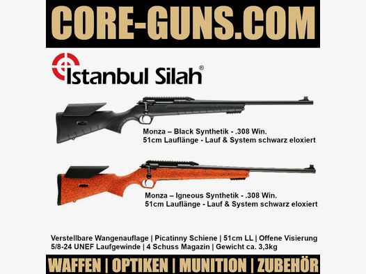Repetierbüchse Monza – Black Synthetik - .308 Win. 51cm LL 308Win	 Istanbul Silah