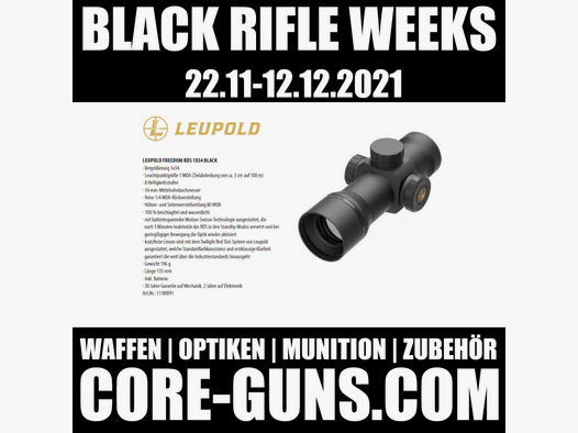LEUPOLD FREEDOM RDS 1X34 BLACK	 Leupold Rotpuntk @core-guns.com BlackRifleWeeks
