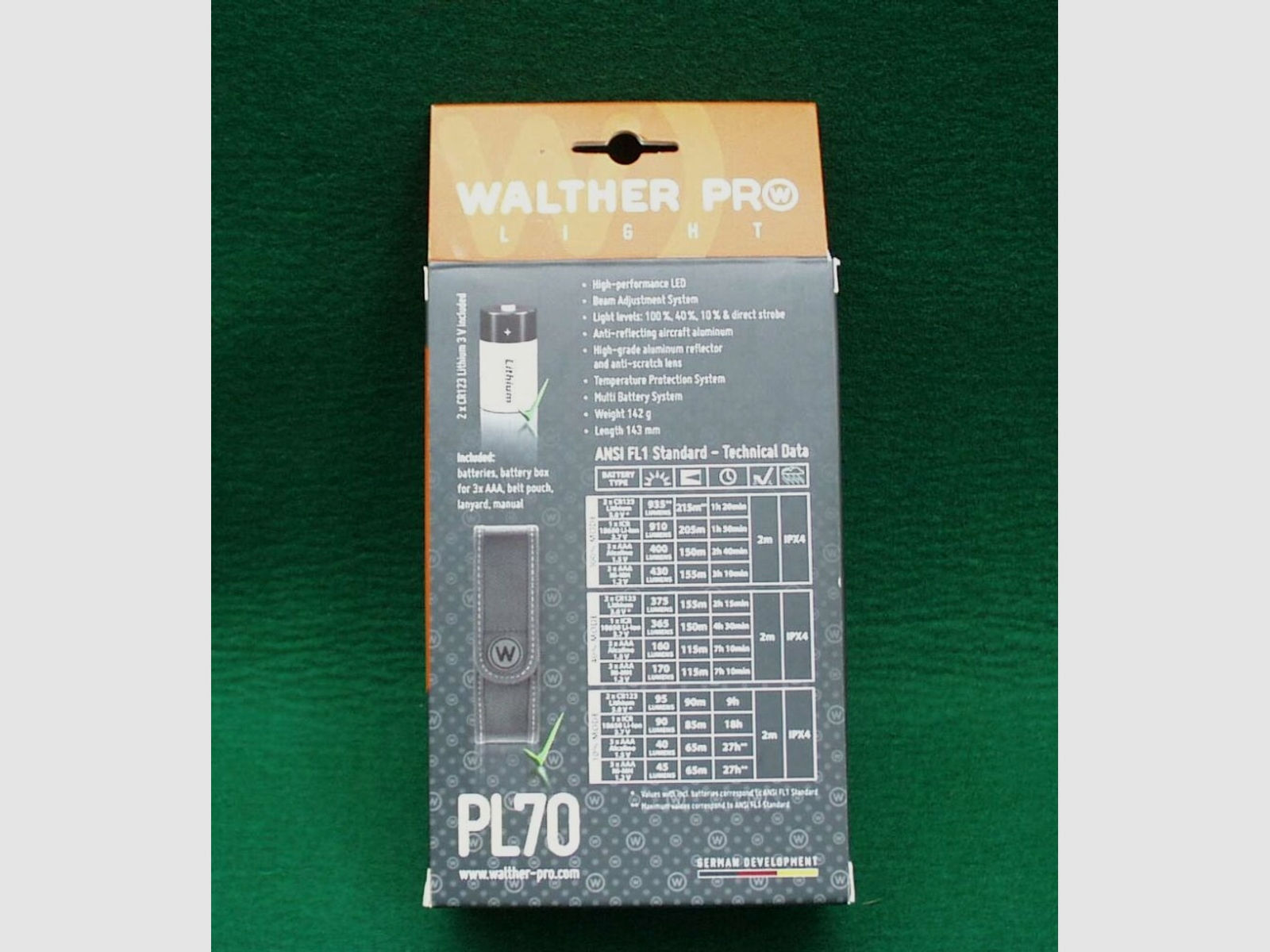 Walther	 Taschenlampe Pro PL70