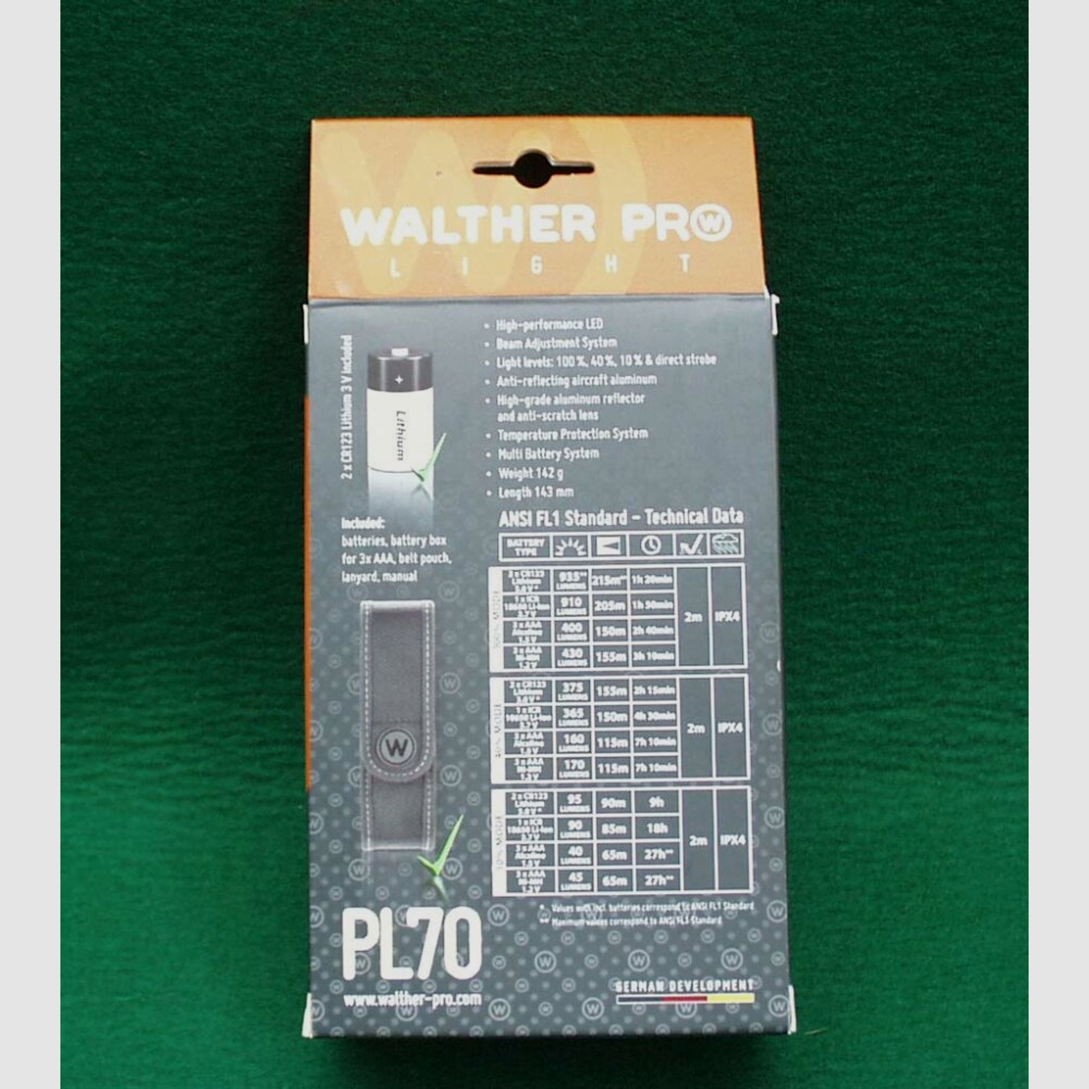 Walther	 Taschenlampe Pro PL70