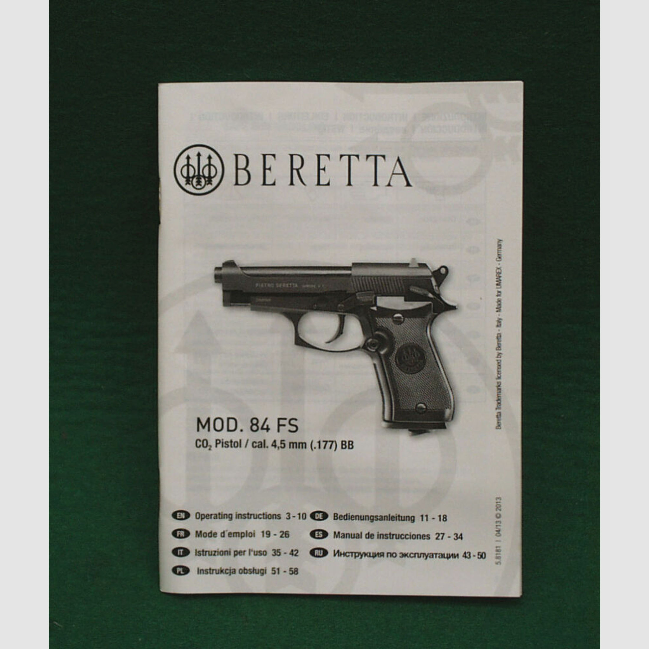 Umarex	 Beretta Mod. 84FS CO2 Pistole