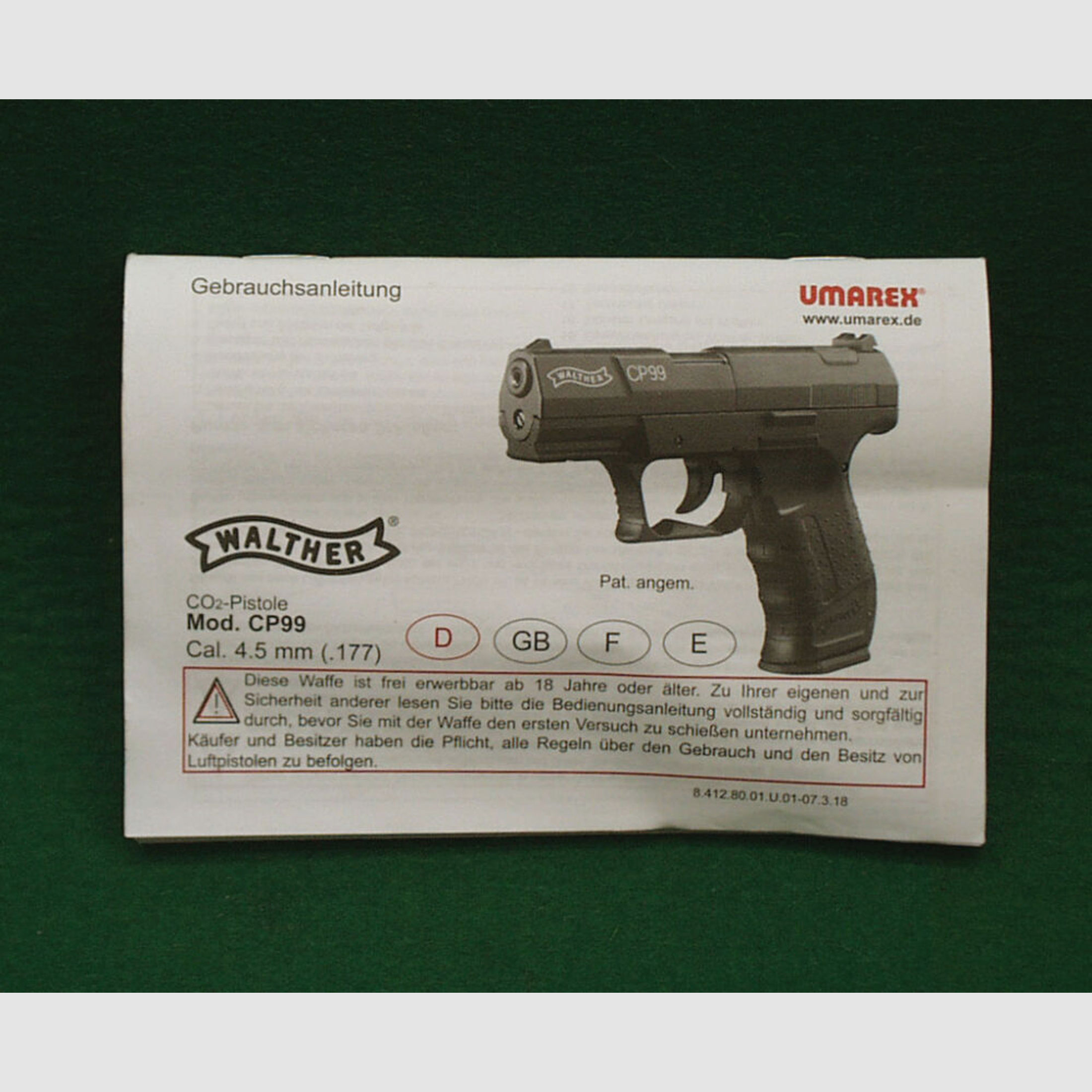 Umarex	 Walther CP99, bicolor, CO2 Pistole