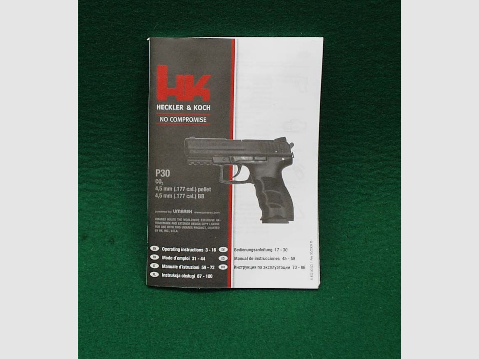Umarex	 Heckler&Koch P30, black, CO2 Pistole