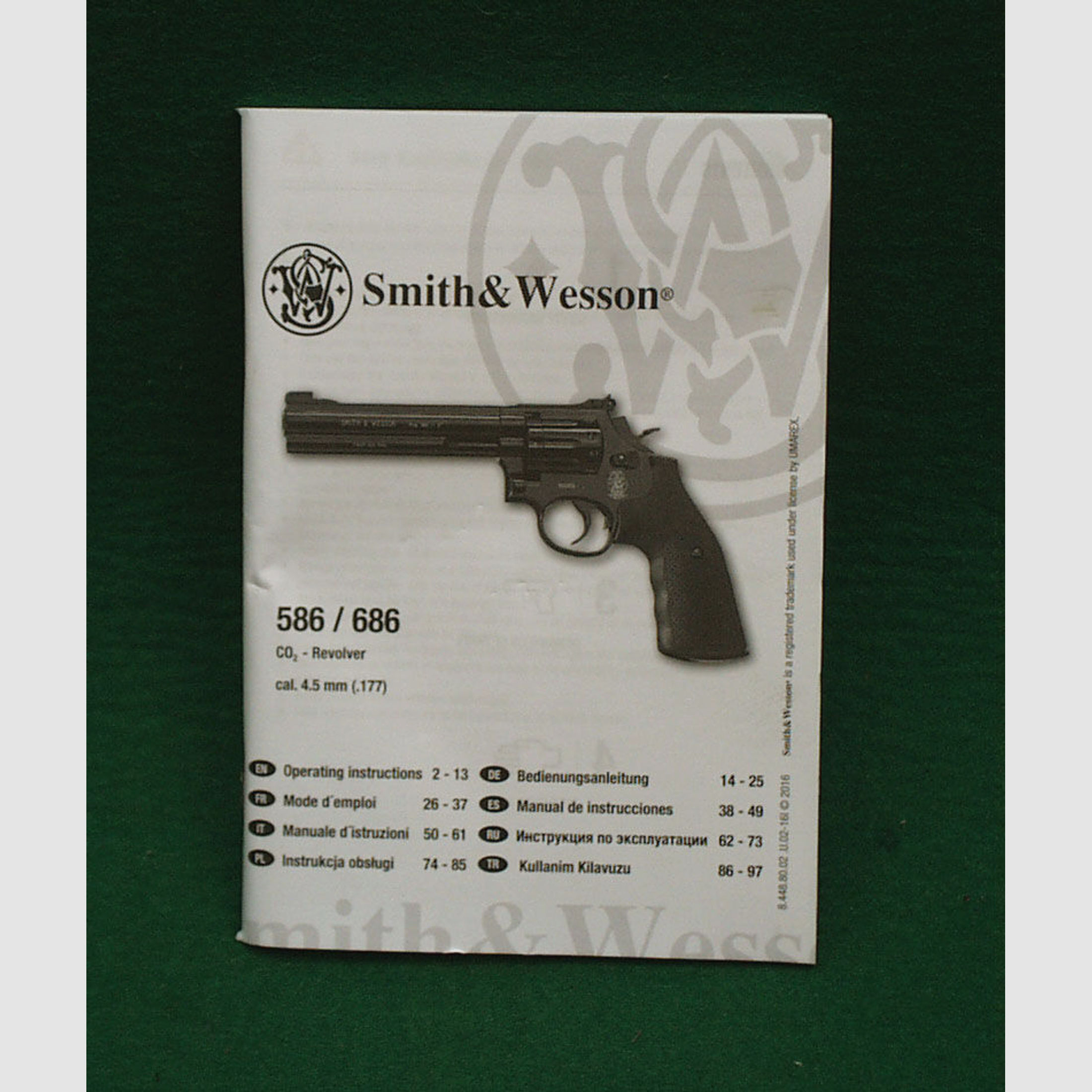 Umarex	 Smith&Wesson 686-6" Co2 Revolver, Gold Finish