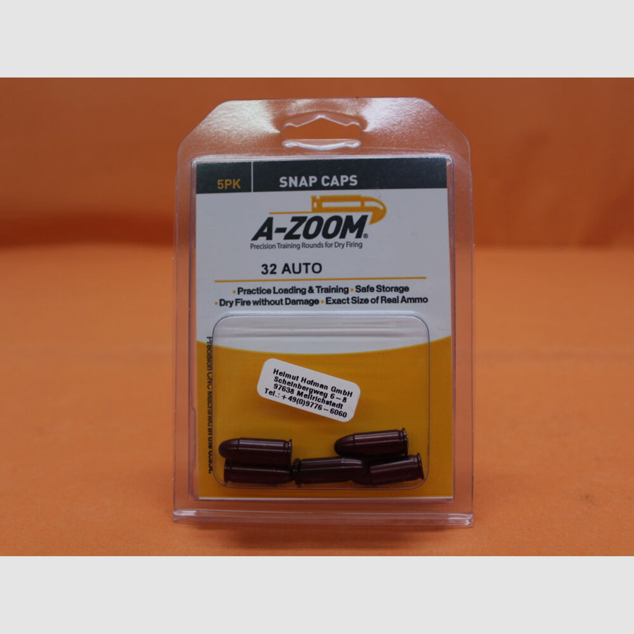 A-Zoom	 A-Zoom Exerzier-/ Pufferpatrone Alu 7,65mmBrowning/.32Auto Set mit 5 Stück (15153)