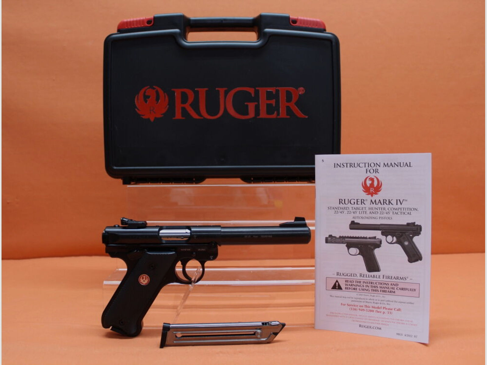 Ruger	 Ha.Pistole .22lr Ruger MARK IV Target Black 5,5" Lauf/ Bull Barrel (.22lfB/.22L.R. MK4)