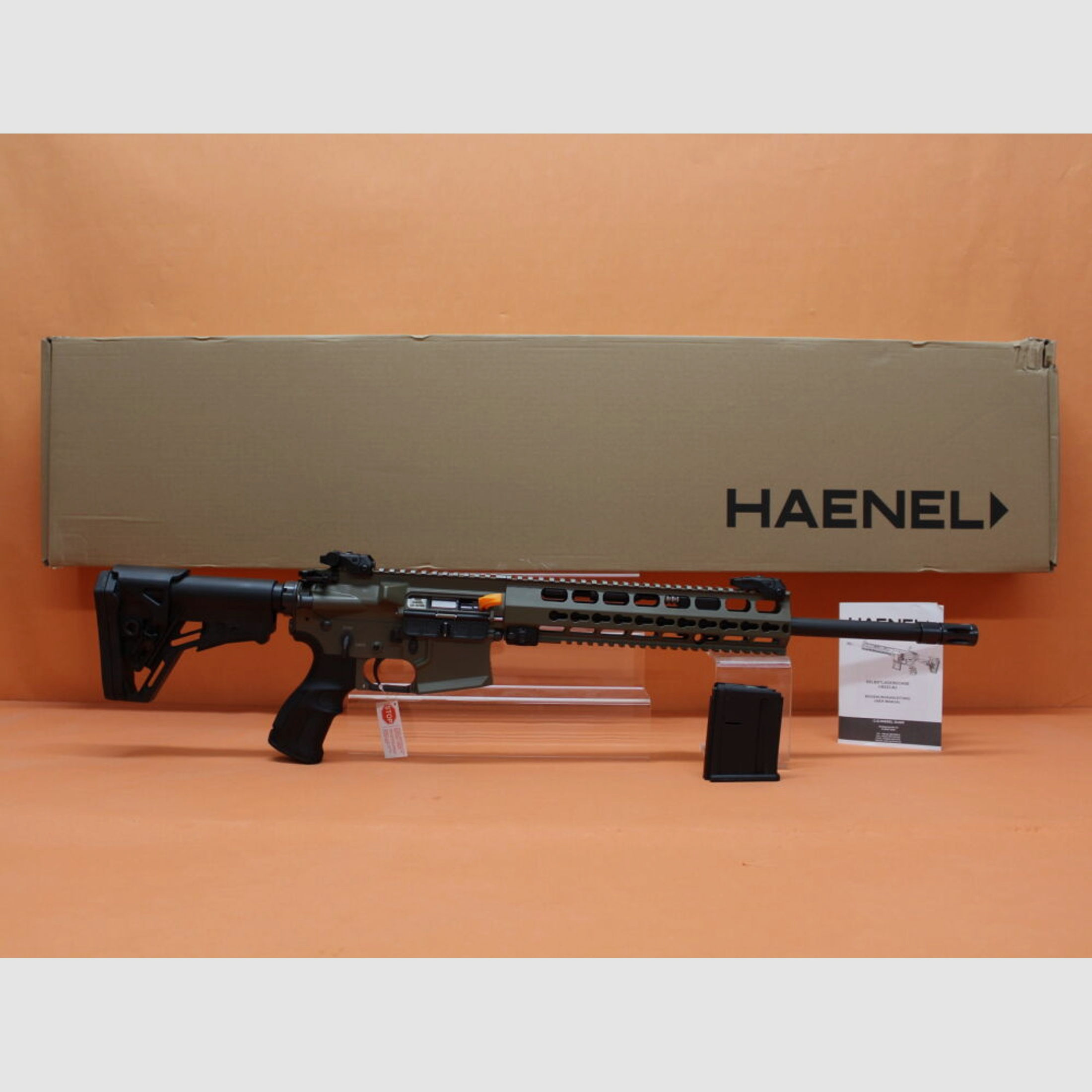HAENEL	 Ha.Büchse .223Rem HAENEL CR223 OLIV Gas-Piston-System AR-15, 16,5"Lauf/ KeyMod-System lang/Feinabzug