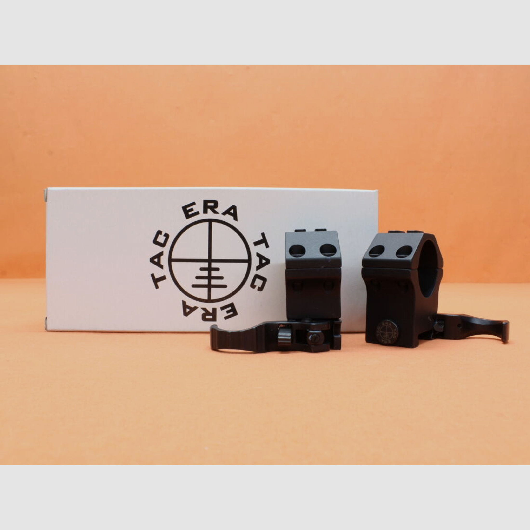 Recknagel	 Era-Tac QD Montageringe 30mm (T1003-0017) mit Hebel, Alu schwarz, BH=17mm für Picatinnyprofil