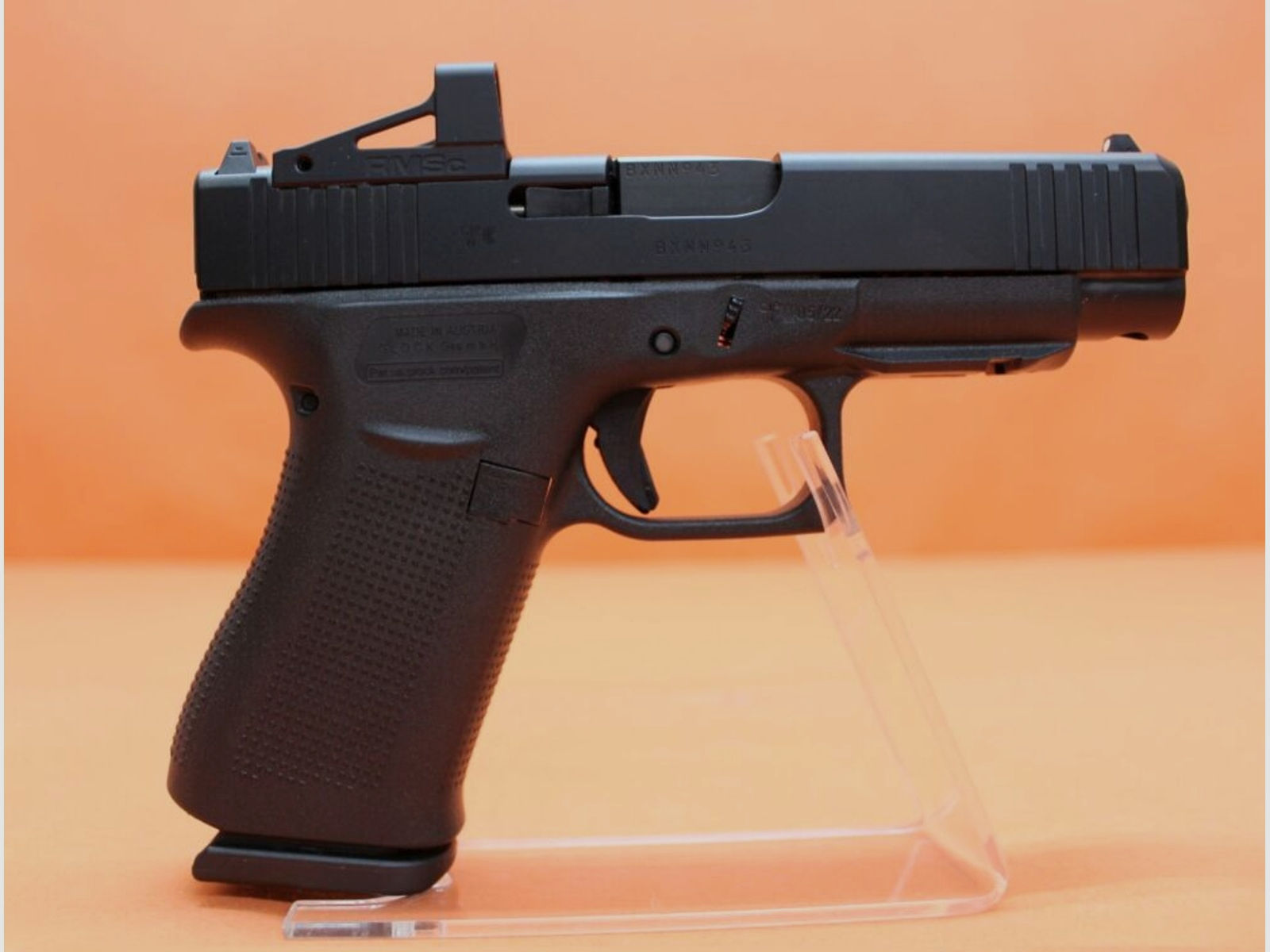 Glock	 Ha.Pistole 9mmLuger Glock 48 R/FS MOS SHIELD RMSc Slimline 106mm Lauf/ Leuchtpunktvisier