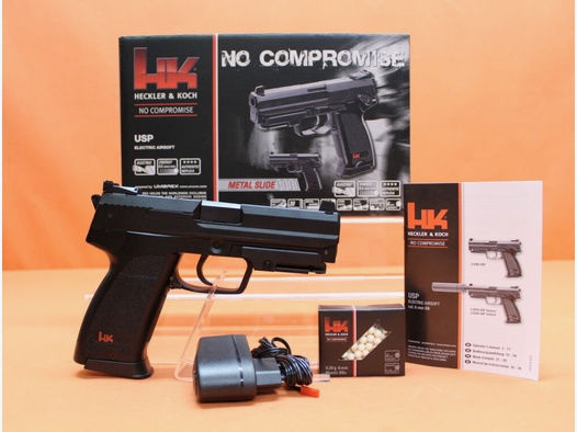 UMAREX	 Airsoft AEP 6mm(Bullet) Heckler&Koch® HK USP Pistole System AEP (Full-Auto)/ Shoot-Up, Metalslide