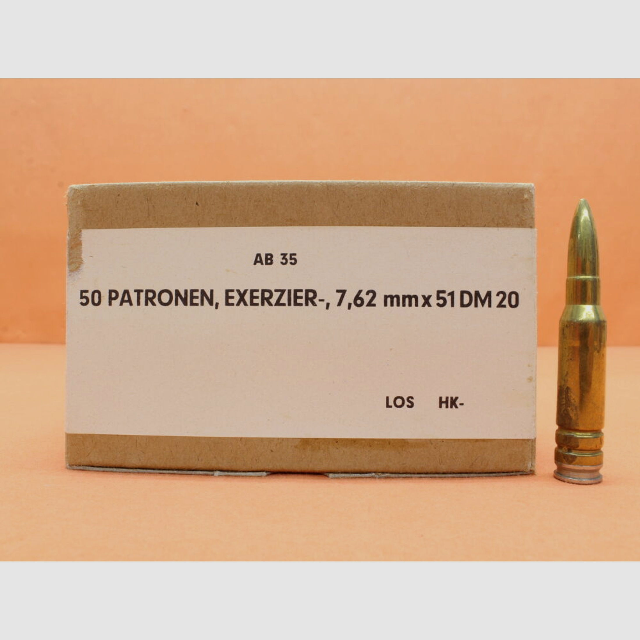 Huck	 Deko-/Sammlermunition .308Win Exerzierpatrone 7,62x51 BUND/ BGS 50 Stück in Originalverpackung