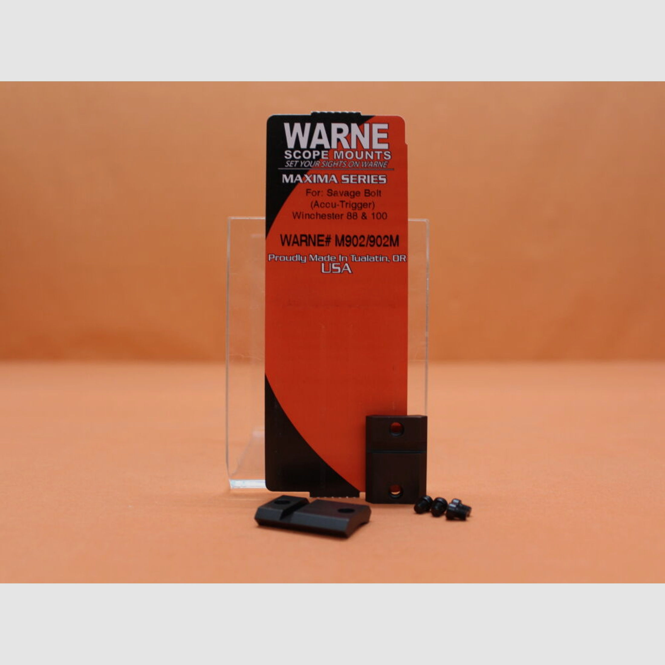 Warne	 Savage (Accu Trigger Serie): Warne Maxima (M902/902M) Weaverprofil-Montagebasis Stahl brüniert matt 2-tlg. Auch geeignet für Winchester 88/ 100 Serie