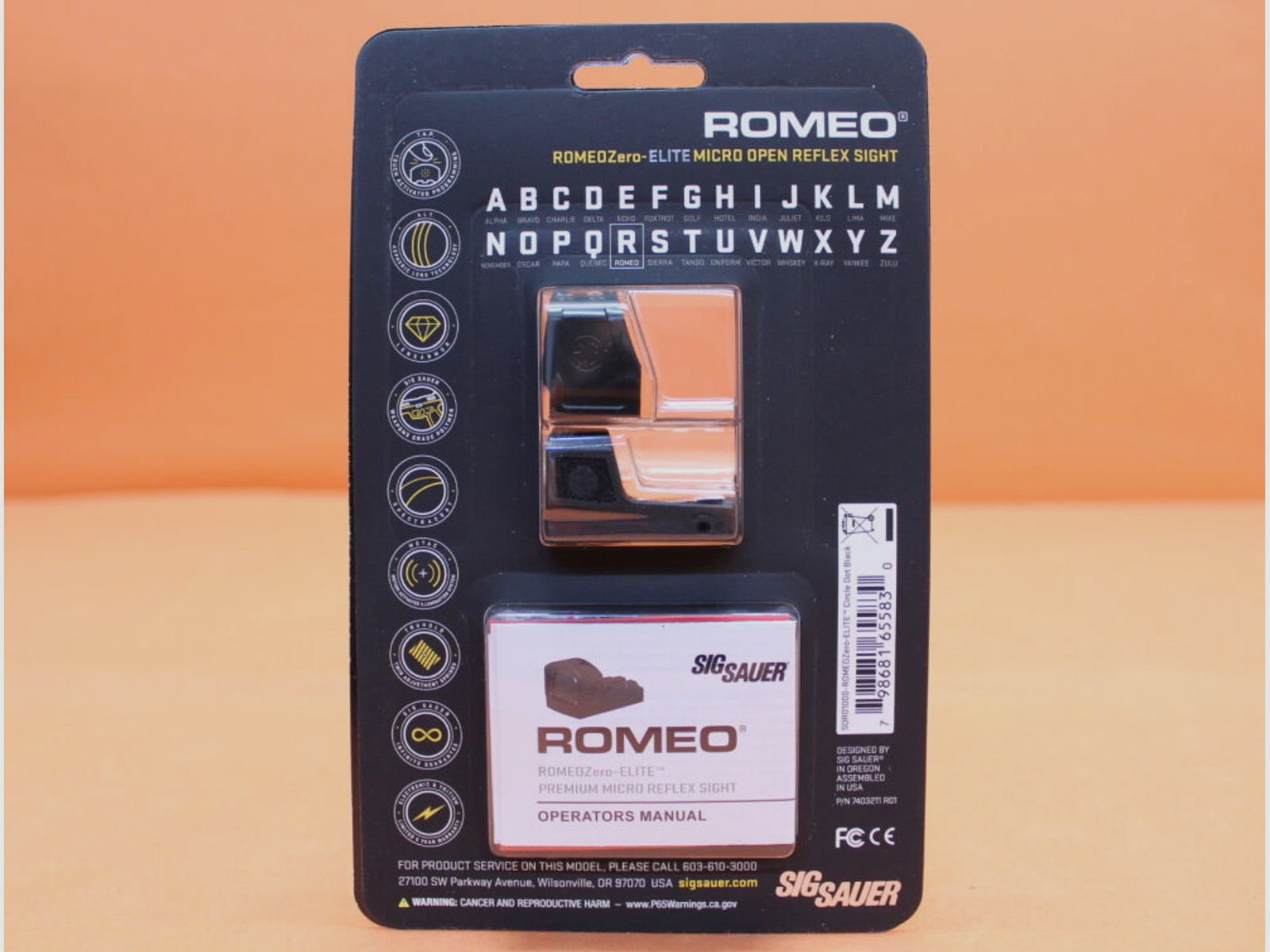 SIG Sauer	 SIG Sauer ROMEOZero Elite Micro Reflex Sight 1x24 (SOR01000) 2MOA Dot/ 32MOA Circle/ Metallschutz