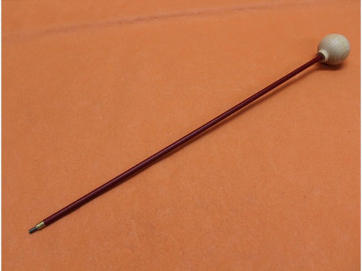 Diverse	 Putzstock 1-tlg. 5mm/ 30cm mit Holzgriff, AG 1/8" Stahlseele rot Polymer ummantelt
