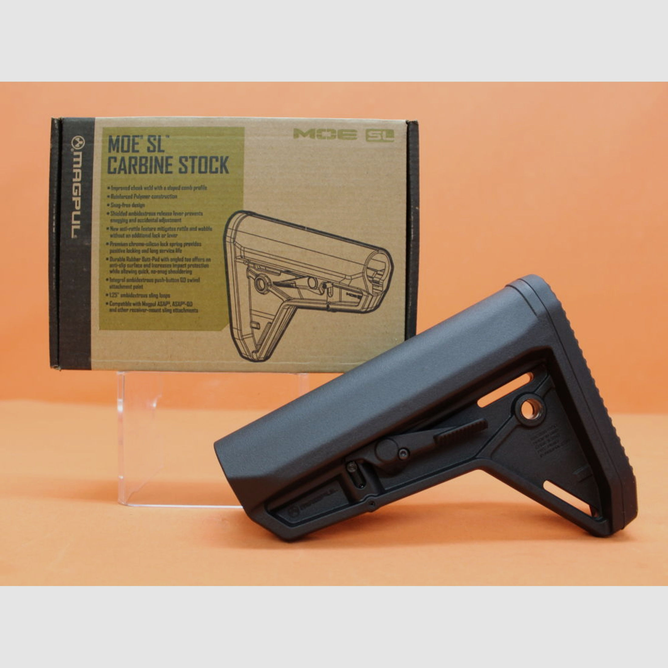 Magpul	 AR-15 Buttstock Magpul MOE SL (MAG347-BLK) MILSPEC Carbine Stock Polymer Black/ Schubschaft