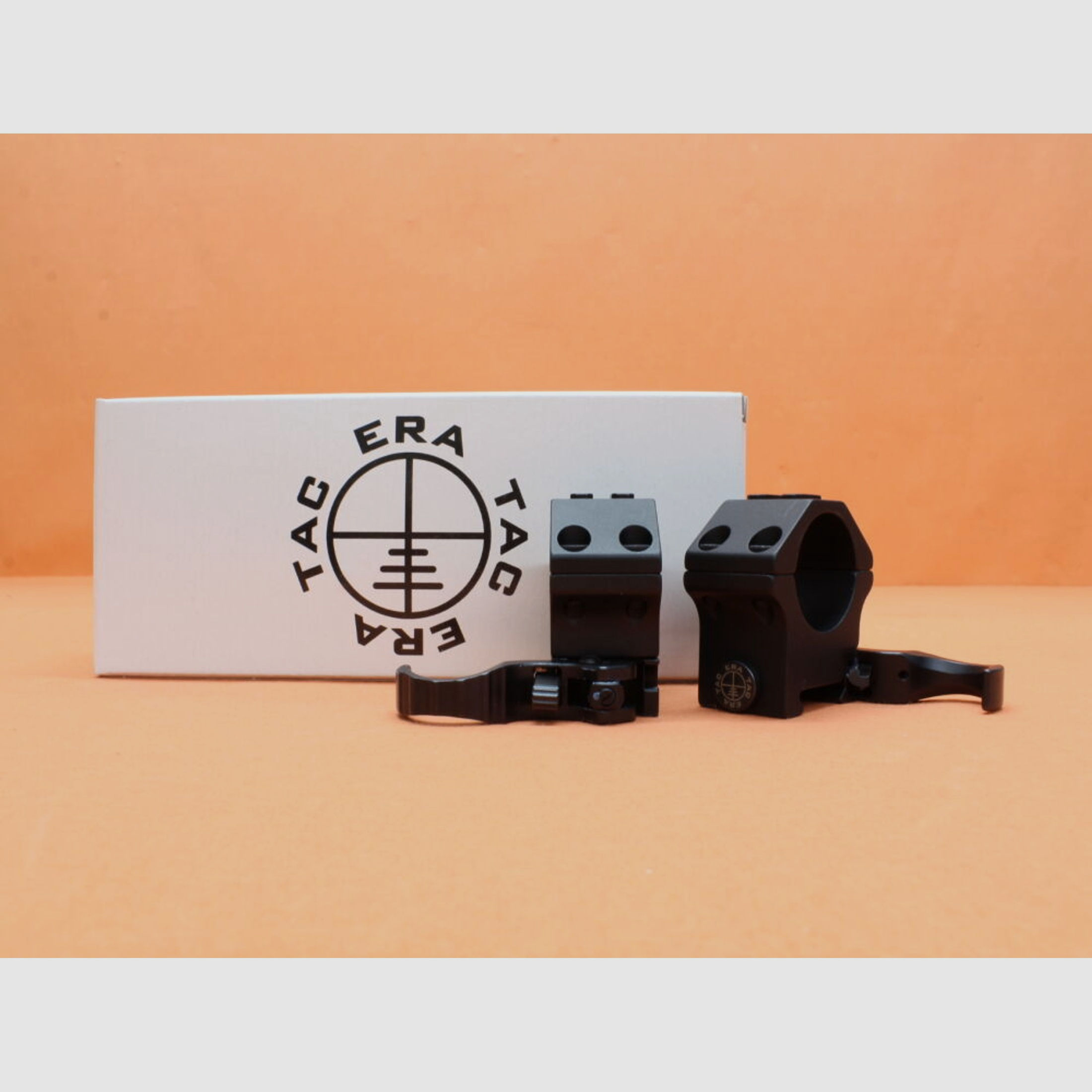 Recknagel	 Era-Tac QD Montageringe 30mm (T1003-0013) mit Hebel, Alu schwarz, BH=13mm für Picatinnyprofil