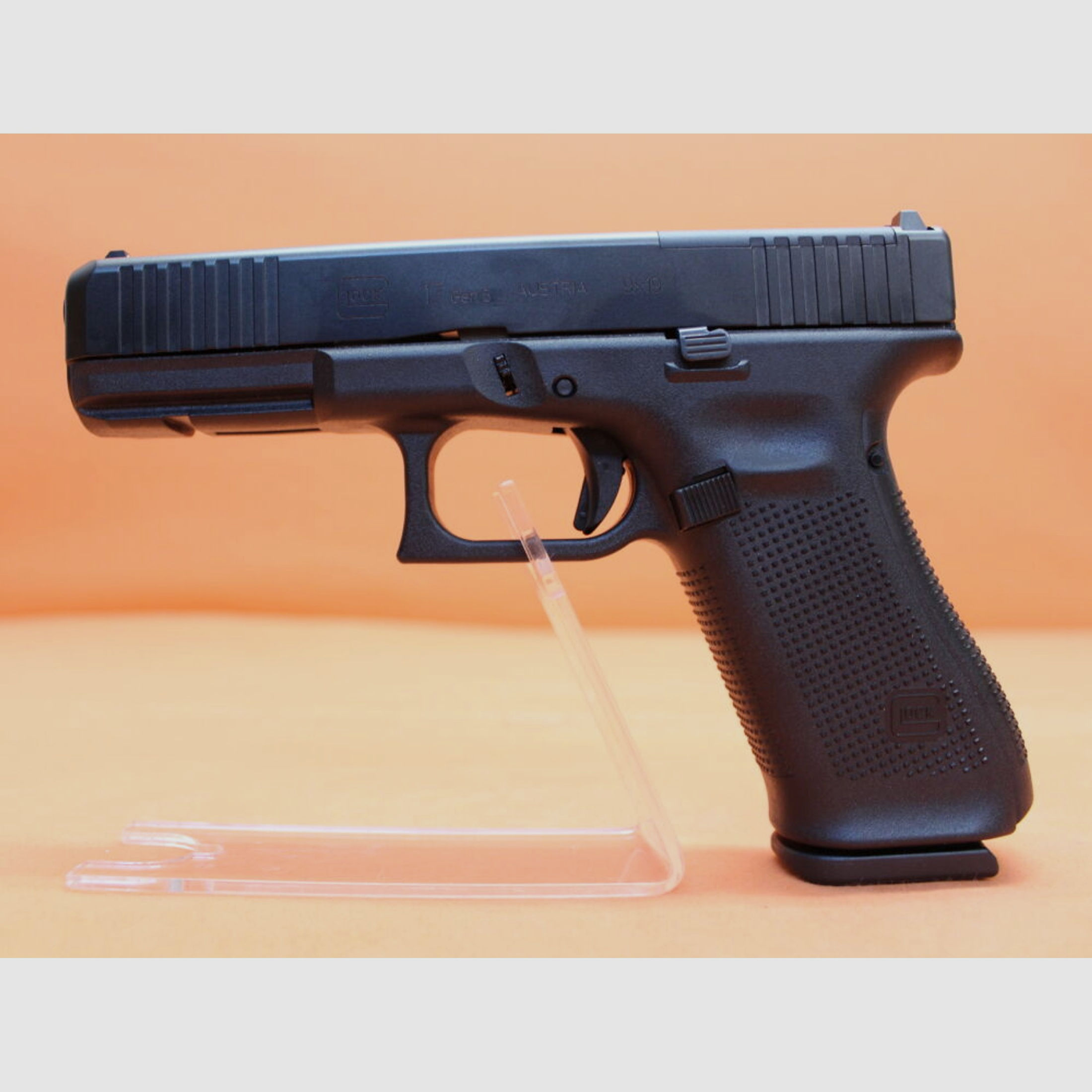 Glock	 Ha.Pistole 9mmLuger Glock17 Gen5 (MOS) FS 114mm Lauf Modular Optic System f. Red Dot Sight (9mmPara)