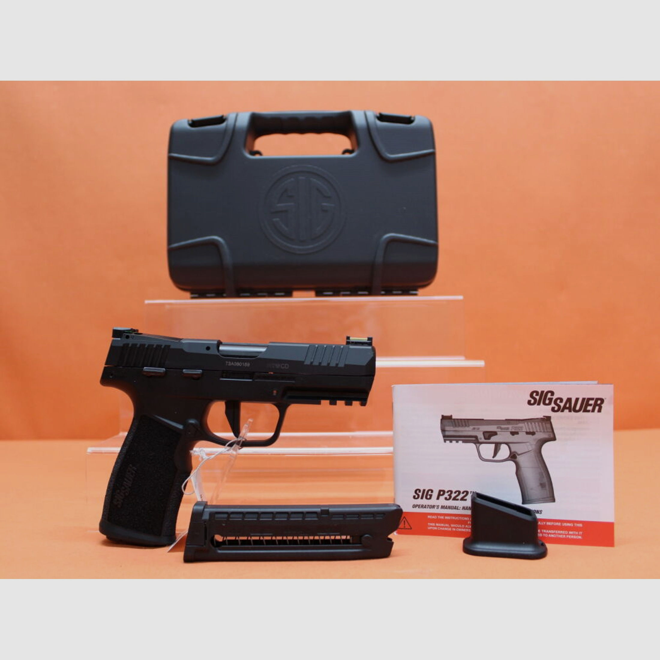 SIG Sauer	 Ha.Pistole .22lr SIG Sauer P322 4" Lauf, 3-Dot Fiber-Optic Visier, 20-Schuss, Optics-Ready