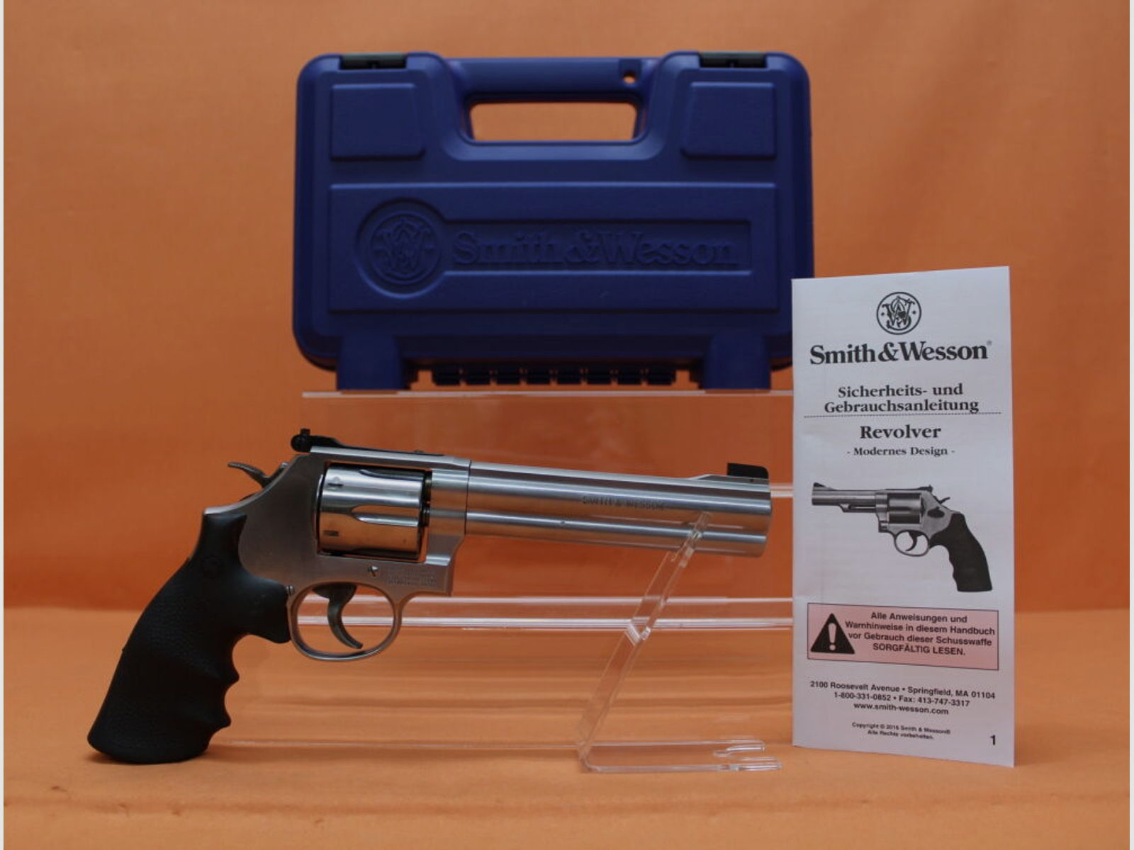 Smith & Wesson/S&W	 Revolver .357Magnum Smith&Wesson/ S&W686-6 Stainless, 6" Lauf/ Mikrometervisier/ Gummigriff