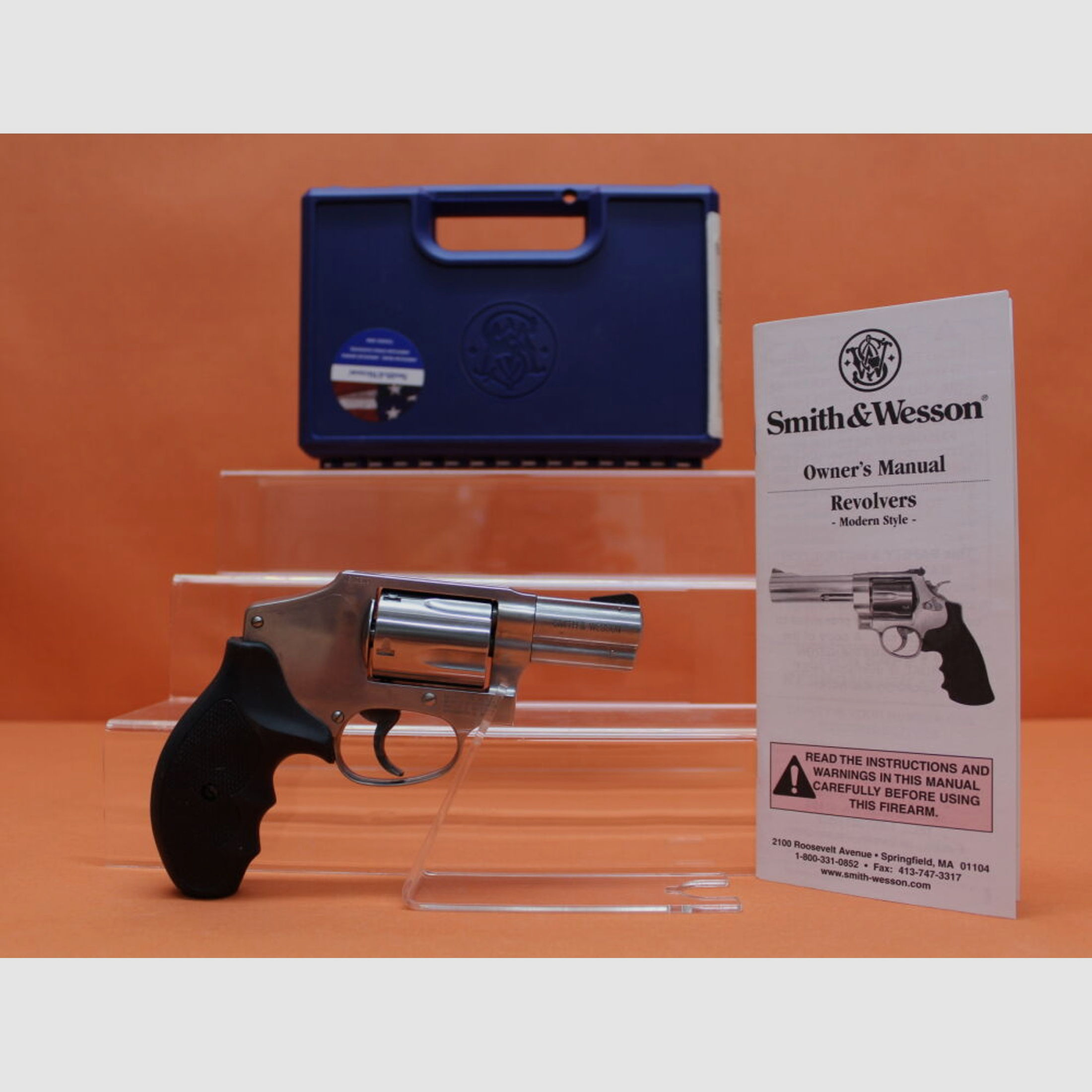 Smith & Wesson/S&W	 Revolver .357Magnum Smith&Wesson/ S&W640-3 Stainless, 2 1/8" Lauf mit Rampenkorn/ Gummigriff/ DAO