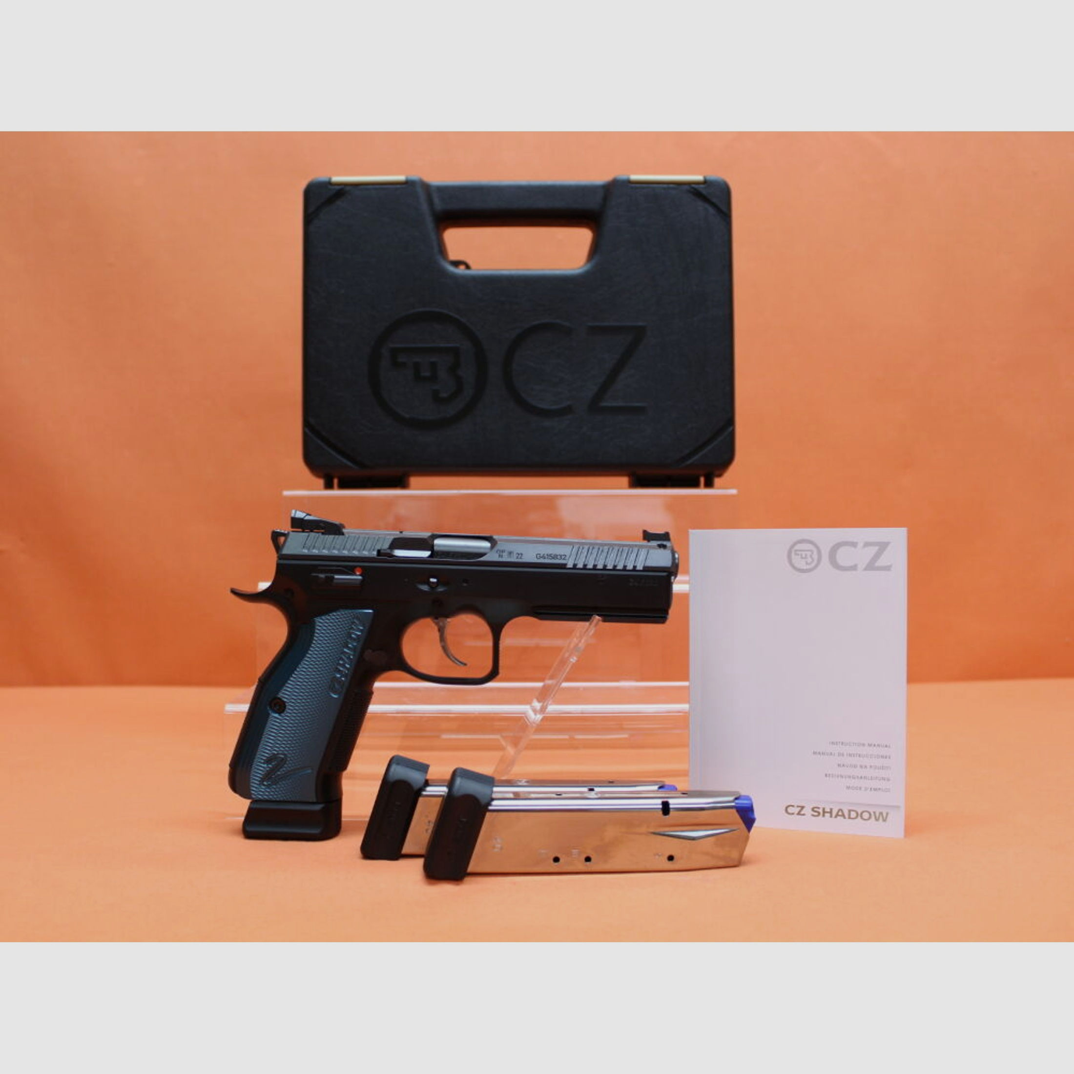 CZUB	 Ha.Pistole 9mmLuger CZUB SHADOW2 Black Poly DA/SA 119mm Lauf/ 3 Magazine CZ 75 (9mmPara/9x19)