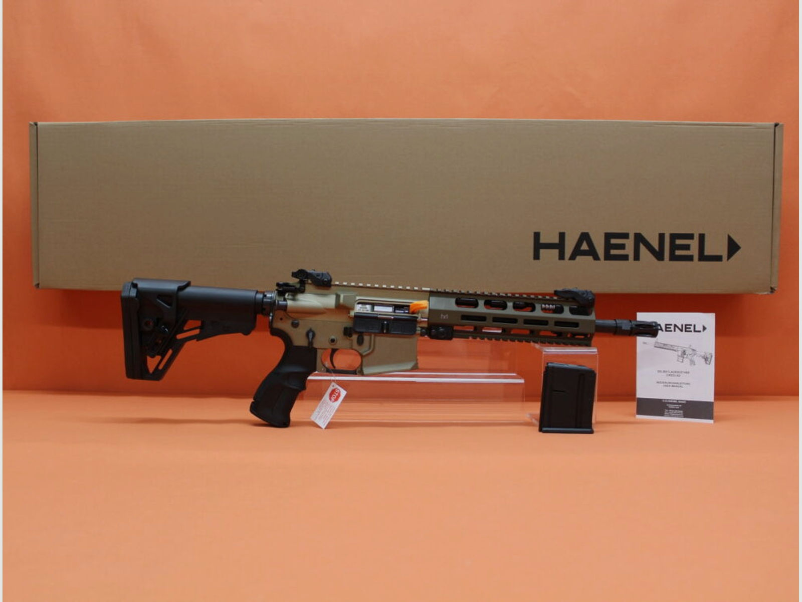HAENEL	 Ha.Büchse .223Rem HAENEL CR223 Gas-Piston-System AR-15, 10"Lauf/ KeyMod 2-Rail-System/ Sandfarben